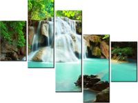 100 75CM OBRAZ 5 ELEM WODOSPAD ŚCIENNY