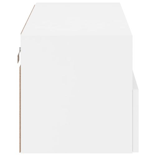 Ścienna szafka TV, biała, 80x30x30 cm, materiał drewnopochodny na Arena.pl