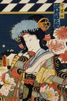 Plakat 61x91,5cm Aktor 4, Kunichika Japoński Vintage do Salonu