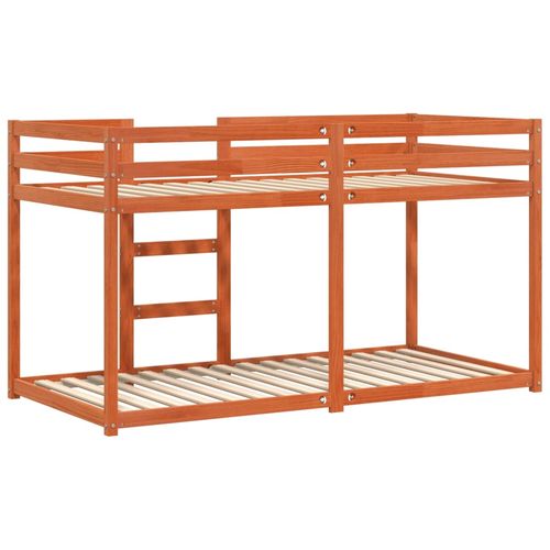 Łóżko piętrowe, woskowy brąz, 90x190 cm, lite drewno sosnowe na Arena.pl