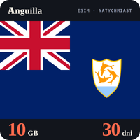 Karta eSIM Internet Anguilla 10 GB na 30 dni - bez rejestracji