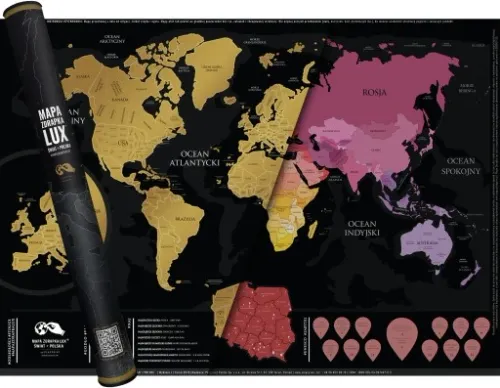 Mapa Zdrapka LUX język PL polski Scratch Map na Arena.pl