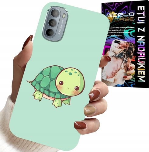 ETUI DO MOTOROLA G31 / G41 - SŁODKIE ŻÓŁWKI WZORY DLA DZIECI + FOLIA na Arena.pl