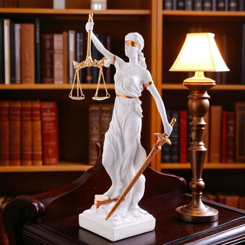 Okazała Biała Temida z wagą i mieczem 31 cm TEM-02 na Arena.pl