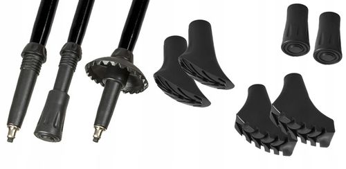 Kijki NORDIC WALKING trekkingowe 2szt ZESTAW REGULOWANE POKROWIEC KOŃCÓWKI na Arena.pl