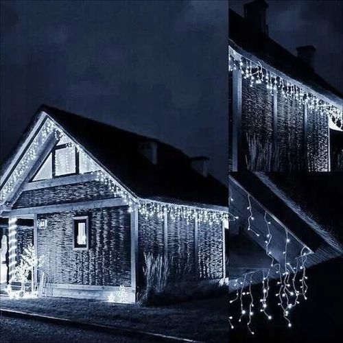 SOPLE 500LED FLASH BIAŁE ZIMNE 23M LAMPKI KURTYNA ZEWNĘTRZNA ŚWIĄTECZNA na Arena.pl