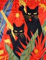 Plakat 50x65cm Dżungla w Odcieniach Nocy