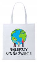 Dla Syna Syneczka Prezent Torba Eco Biała Shopper Z Nadrukiem Ze Zdjęciem