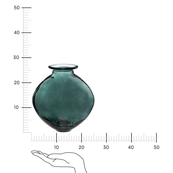 Wazon szklany Candy zielony 26cm zdjęcie 3