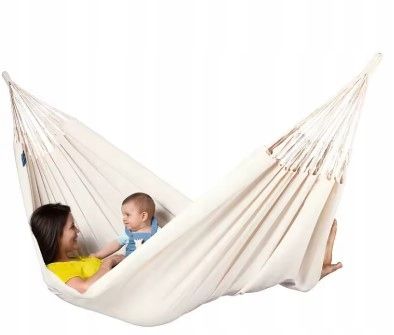 HAMAK OGRODOWY TURYSTYCZNY BOHO MOCNY DWUOSOBOWY 150x260cm TORBA BEŻ na Arena.pl