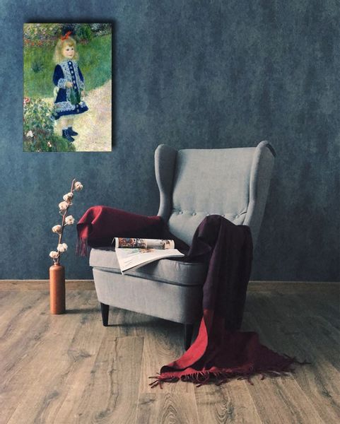 A Girl with a Watering Can, Auguste Renoir - obraz na płótnie 30x40 cm zdjęcie 2