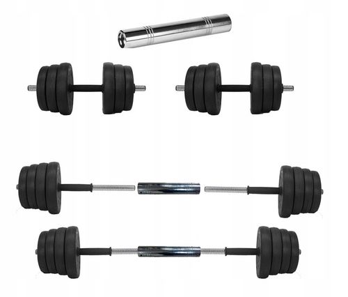 HANTLE DO ĆWICZEŃ REGULOWANE 40kg 2x20 REGULOWANE METALOWE GRYFY SZTANGA na Arena.pl