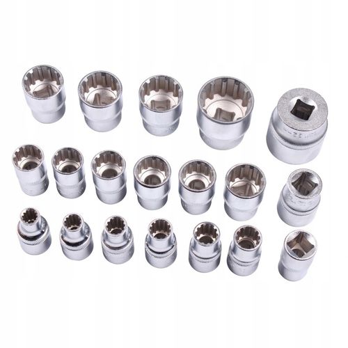 PROFESJONALNY ZESTAW NASADEK E-TORX SPLINE - 1/2" na Arena.pl