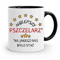 Kubek Czarny Dla Pszczelarza Najlepszy Pszczelarz Z Nadrukiem Ze Zdjęciem