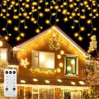 Lampki zewnętrzne 10M 400LED IP44 z pilotem i timerem kolor ciepły