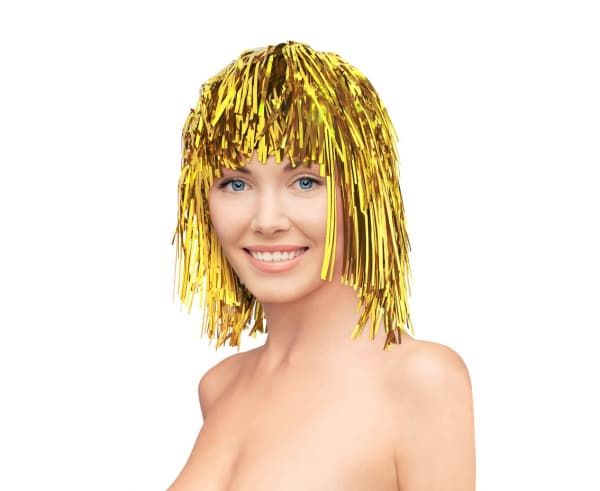 Peruka foliowa złota zdjęcie 1