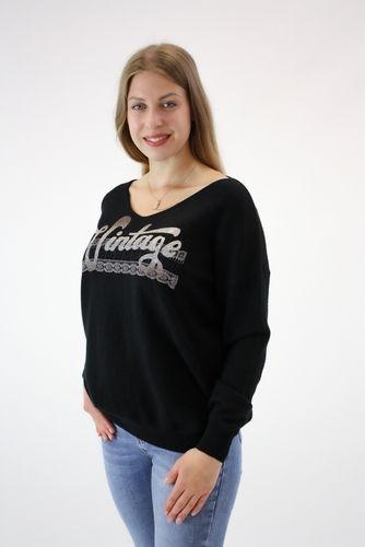 Sweter z brokatową aplikacją Vini Czarny S/M na Arena.pl