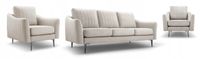 Zestaw CORI 3+1+1 Kanapa + 2x fotel Cloud 03 kremowy PRODUCENT PL