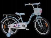 Rower dziecięcy 20" TWINKLE GIRLY Butterflies Light BLUE + koszyk,