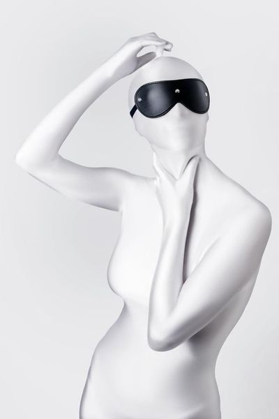 Anonymo Mask, Pu Leather, Black, 24 Cm zdjęcie 2