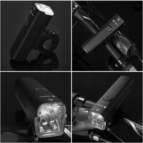 LAMPKA ROWEROWA LED PRZÓD TYŁ MOCNA 1000lm ZESTAW ROWER 4800mAh ALUMINIUM na Arena.pl