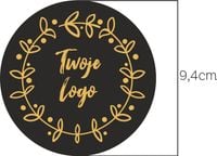 Naklejki LOGO ETYKIETY REKLAMOWE twój nadruk grafika tekst 9,4cm 250 szt