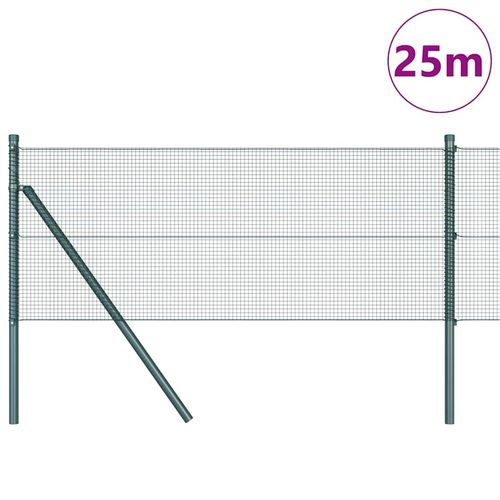 Ogrodzenie z słupkami Zielony 0.6 x 25 m Stal na Arena.pl