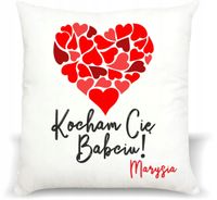 foto PODUSZKA PREZENT dla BABCI na WALENTYNKI imię