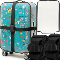 POKROWIEC OCHRONNY + 2X PAS ZABEZPIECZAJĄCY NA WALIZKĘ DO WALIZKI BAGAŻU