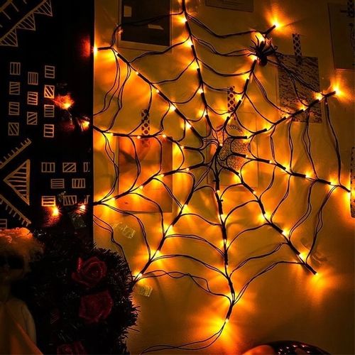 Światło LED Spider Web String Light z siatką zdalnego sterowania Halloween na Arena.pl