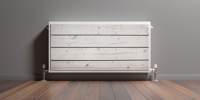 Mata MAGNETYCZNA Na Kaloryfer Białe Deski Imitacja Drewna 90cm x 60cm zdjęcie 3