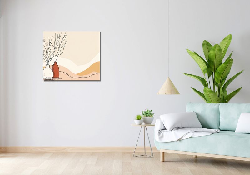 Obraz 70x60cm Stylowe Beże zdjęcie 2