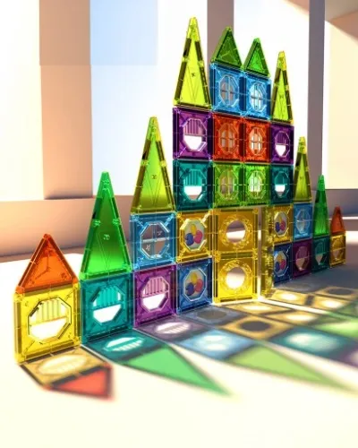 KLOCKI MAGNETYCZNE KONSTRUKCYJNE DUŻE PANELE 3D na Arena.pl