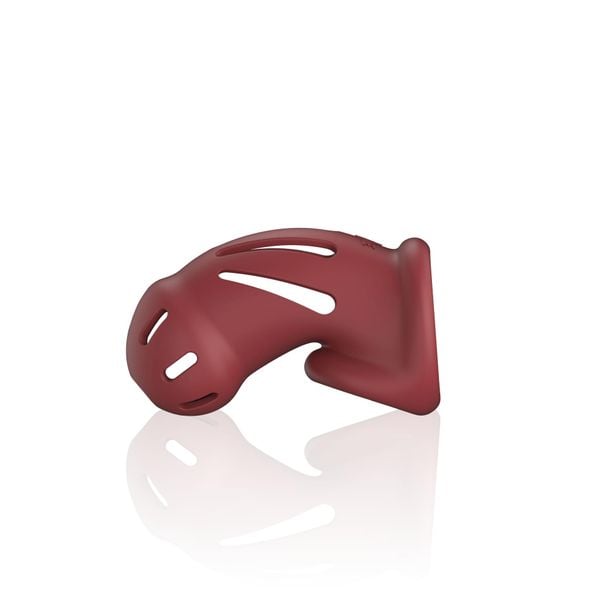 model 28   ultra soft silicone chastity cage   red zdjęcie 1