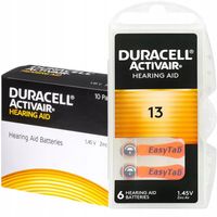 10x6 Baterie Słuchowe DURACELL 13 ActivAir PR48 60szt.