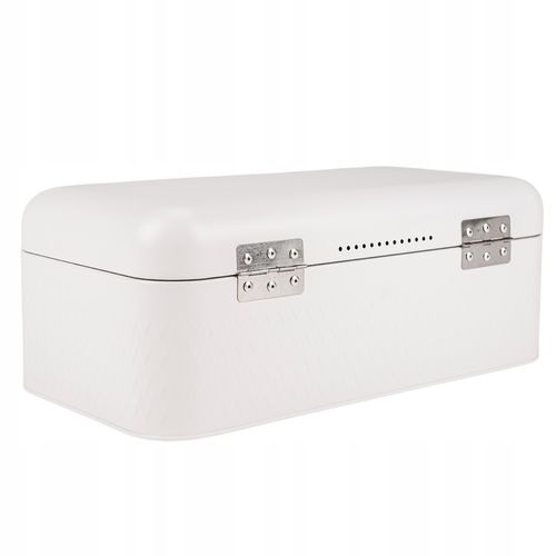 Duży CHLEBAK Pojemnik na Pieczywo Chleb bułki STALOWY Biały Karl na Arena.pl