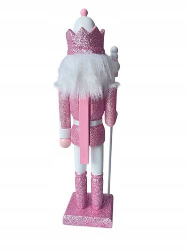 Figurka Świąteczna Dziadek do Orzechów 30CM biało-różowy Nutcracker na Arena.pl