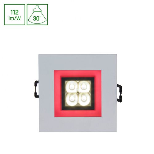 FIALE 4LED 4x1W 30st 230V SQUARE Z RAMKĄ CZERWONĄWW OCZKA LEDOWE na Arena.pl