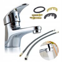 BATERIA UMYWALKOWA NISKA ŁAZIENKOWA NABLATOWA CHROM KRAN DO UMYWALKI MAŁA