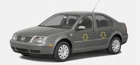 VW Jetta Bora 1999-2004 - Listwy chrom boczne drzwi chromowane ochronne