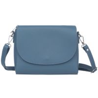 VERA PELLE torebka skórzana listonoszka 3 komorowa V020 c.jeansowa