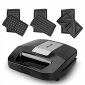 OPIEKACZ DO KANAPEK SANDWICH GRILL ELEKTRYCZNY GOFROWNICA 3-w-1 KAMILLE