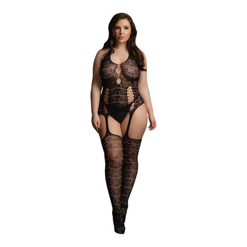 Lace Suspender Bodystocking - Plus Size na Arena.pl