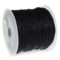 SZNUREK bawełniany woskowany 0.6mm 25m czarny