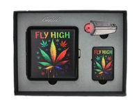 Zestaw Prezentowy Gandzia Papierośnica + Zapalniczka + Kamienie i Knot