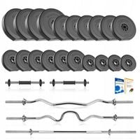 SZTANGA 106KG ZESTAW siłownia Z OBCIĄŻENIEM ciężary Z 4 GRYFAMI hantle GRYF