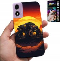 ETUI DO MOTOROLA MOTO E14 - MONSTERTRUCK, CIĘŻARÓWKA, WZORY + SZKŁO