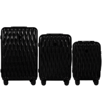 PC190 GOLDEN EAGLE, Zestaw 3 walizek POLICARBON (L,M,S) Wings, BLACK