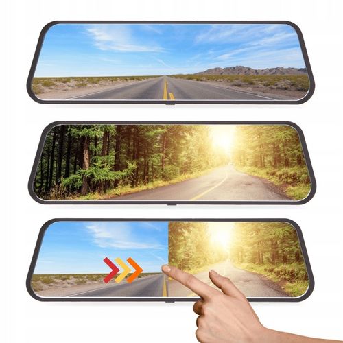 KAMERA SAMOCHODOWA WIDEOREJESTRATOR W LUSTERKU REJESTRATOR JAZDY PRZÓD TYŁ na Arena.pl