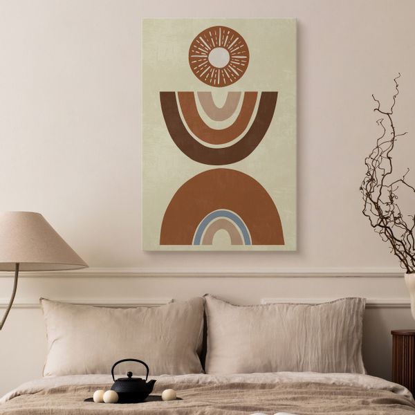 Obraz Na Płótnie Do Salonu Abstrakcja Aztecki Wzór Styl Boho 20cm x 30cm zdjęcie 5